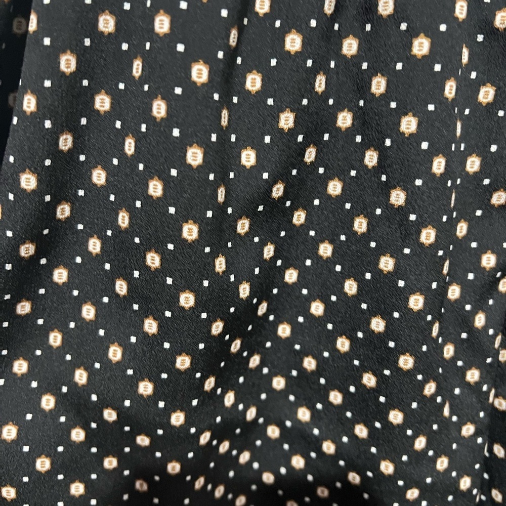 H&M Black and White and Bronzey Color Straight Leg Pants Stretchy Waistband 6 - Picture 2 of 3